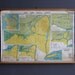 Unique 1950s Vintage School Map. New York Glacial Period. Great Colors