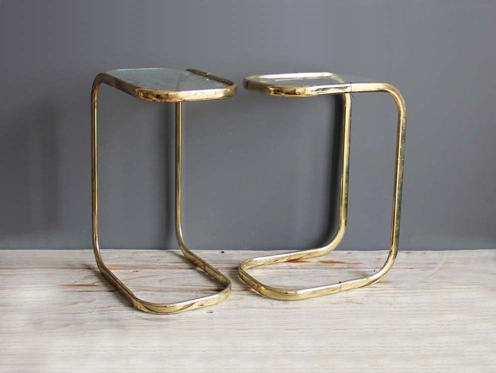 Glam Brass Cigarrette Side Table - LAST ONE