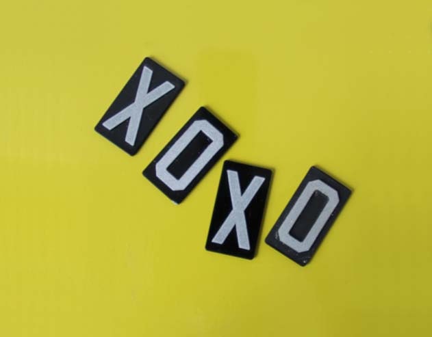 XOXO Magnets. Repurposed Sign Letters