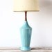 r e s e r v e d Aqua Ceramic & Teak Table Lamp