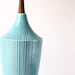 r e s e r v e d Aqua Ceramic & Teak Table Lamp