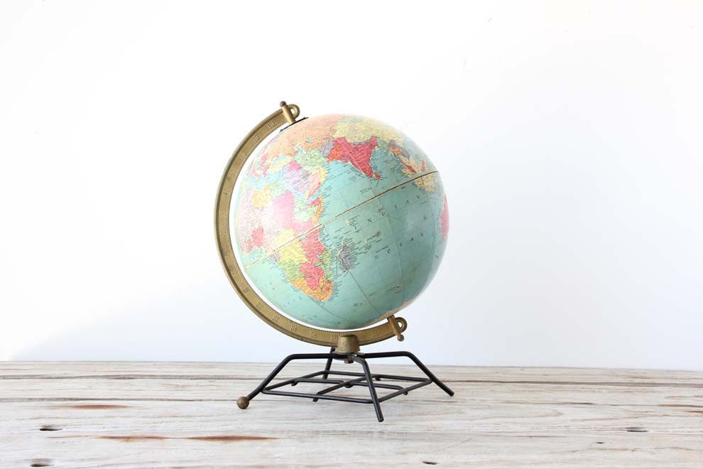 Vintage Atomic Colorful Globe