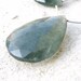 Moss Aquamarine Gemstone AAA Faceted Teardrop Briolette Large 23 to 30mm Set of 4