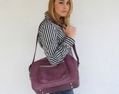 VINTAGE Purple Plum Messenger Bag Pick Your Poison LUGGAGE