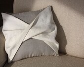 Linen Twist Pillow in Natural and Ivory - size 10" x 10"