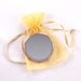 MAY SALE 31% OFF pocket mirror cute little japanese white rabbit on blue fabric covered pocket mirror
