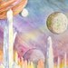 Crystal Moon Original Painting Science Fiction