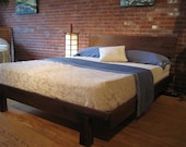 Platform Bed Queen Size Enso solid wood