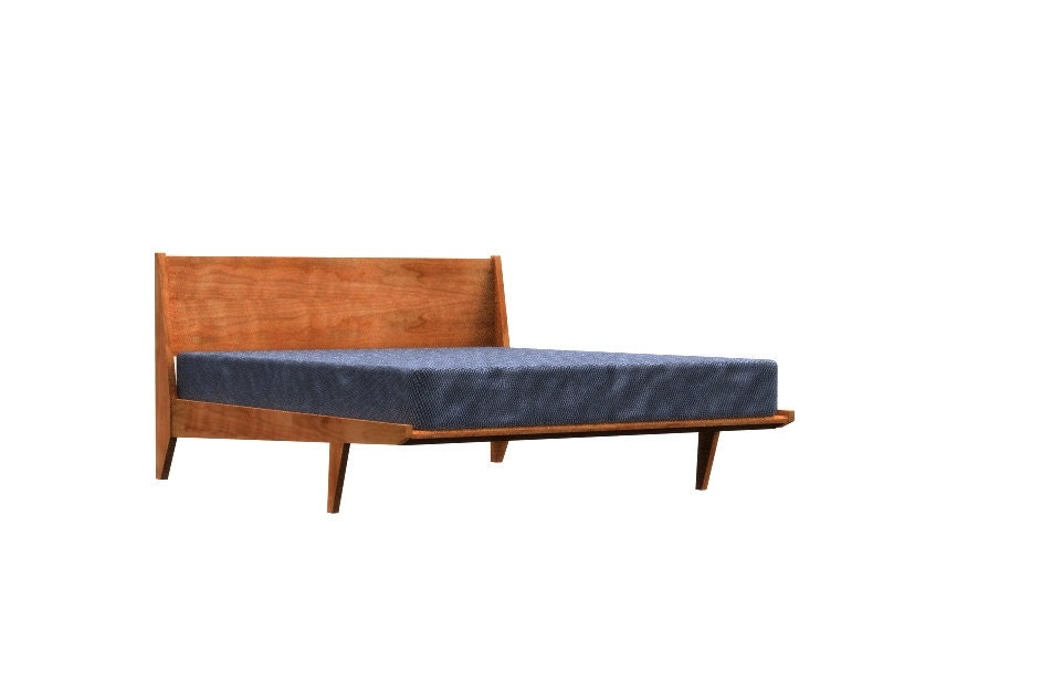 Mid Century Modern Platform Bed KING