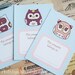 Childrens Bookplates or Labels Set Owls - PDF printables file - printable bookplates, party favor, back to school, baby shower, DIY
