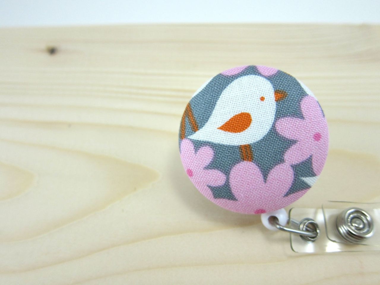 Cute Badge Reel - Retractable Badge Holder - Bird
