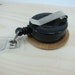 Badge Reel Badge Holder Retractable ID Badge Holder - Natural Wood - Smile