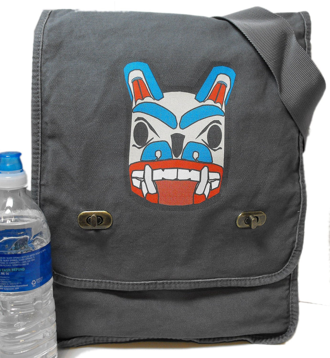 Field Messenger Bag Tribal Bear Print