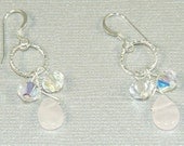 Jewelry Tutorial - Earrings, Sterling Silver, Rose Quartz Briolette Beads, and Crystal PDF