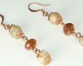Jewelry Tutorial Earrings Vintage Style Mother of Pearl Crystals  Copper Findings PDF File