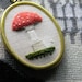 Toadstool Pendant, Fly Agaric Hand-Embroidered Miniature Stumpwork. MADE TO ORDER