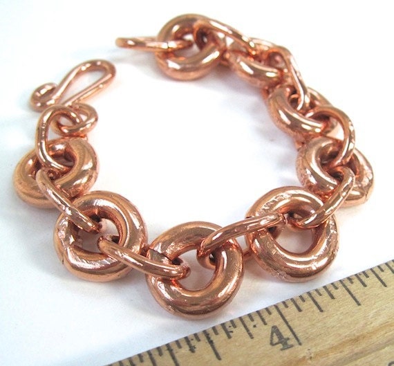 Heavy Metal Chain Bracelet Eco Friendly Copper Metalwork Unisex Jewelry