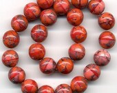 Vintage Coral Look Beads 10mm Glass Rounds