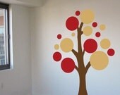 Lots of Circles Tree - Various Colors - Vinyl Wall Decals - Your Choice of Colors -