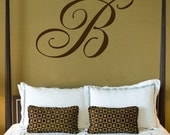 Giant Monogram - Wall Decals - Your Choice of Letter - Your Choice of Color -