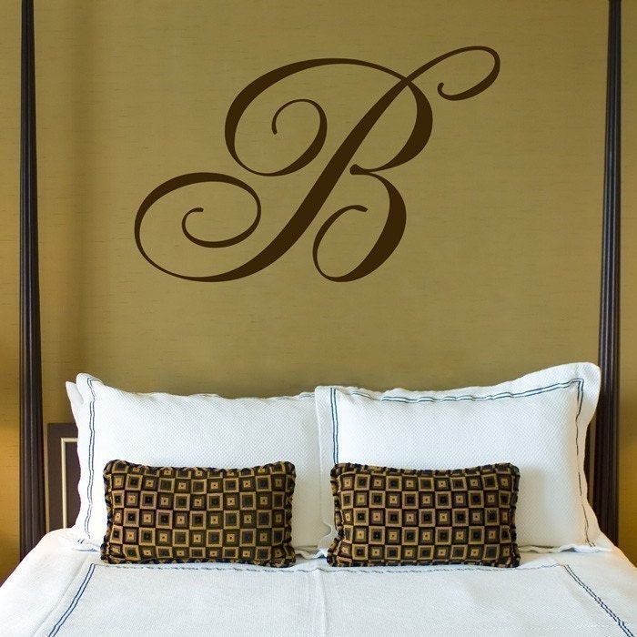 Giant Monogram - Wall Decals - Your Choice of Letter - Your Choice of Color -