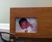 Vintage inspired Modern picture frame white oak wood 4x6