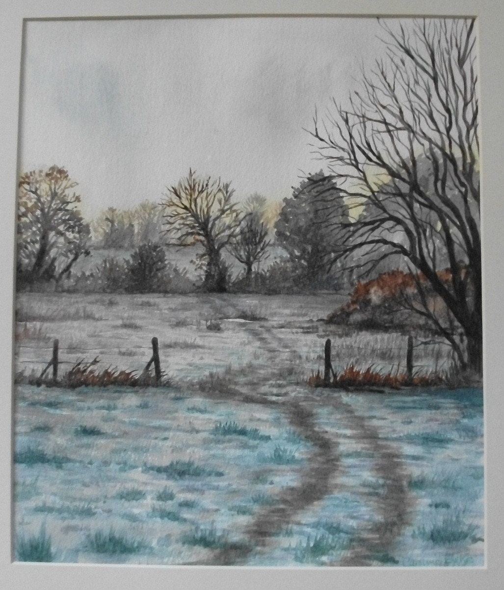 Original Painting - A Frosty Walk