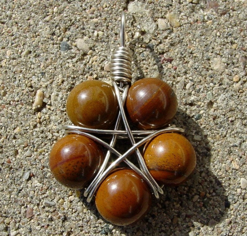 Nickel Silver Tiger Iron Medium Star Pendant