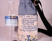 Lavender and Honey Bee Insulated Water Bottle, Soft Drink or Cup Carrier, Small