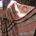 She Had Rings on her Fingers and Bells on her Shoes Vintage Indian Block Print Cotton Hanky Hem Caftan Gown sz s/m/l
