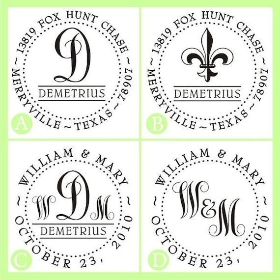 Personalized Custom MONOGRAM EMBOSSER for by customartsamps