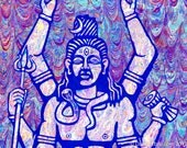 Sri Shiva Ebru - 8"x10" giclee print