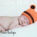 Crochet Baby Hat, Baby Tiger Hat, Photography Prop, Newborn to 3 Months, Auburn Tiger Hat, Photographer Prop