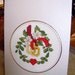 Cross Stitch Card Double Wedding Ring and Wreath