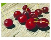 Summer Cherries - Original Painting - Pastel