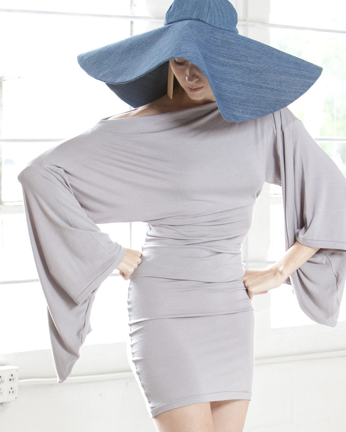 Mini Jersey kimono sleeved dress