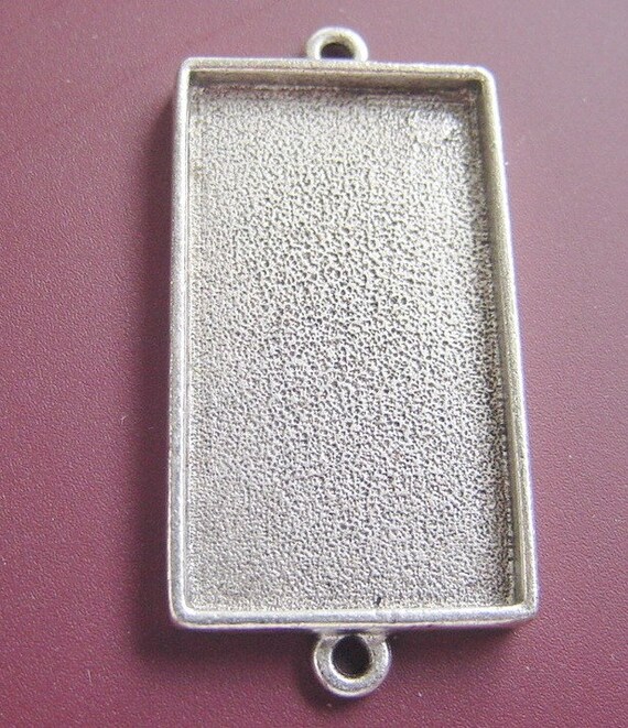 2 Extra Large Rectangle Pendant Tray Silver by SuppliesForU