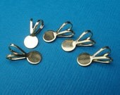 Small 11x5mm Gold Plated Glue On Bails for Pendants (12 pcs)