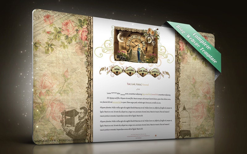 Pre-Designed Website Template with Animated Menu---- Treasuries In a Box