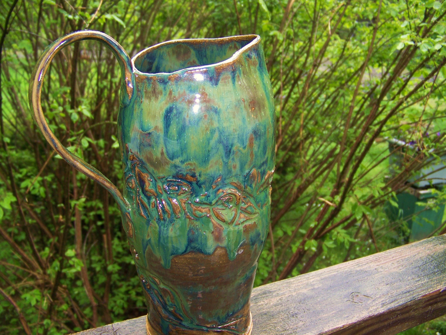 SALE pottery Sturdy Stoneware Pitcher