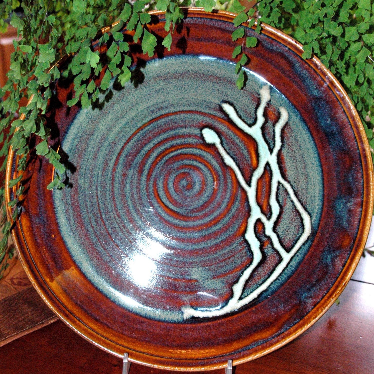 Large Pottery Platter Wheel Thrown by littlebearclayworks on Etsy