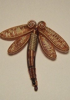 50% off Tutorial Sale-Tutorial for Dragonfly Pendant.