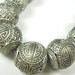 Chinese Tea Silver 16mm Bead . Pkg of 4 - (BJ1)