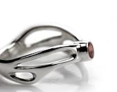 blush- sterling silver and spinel ring