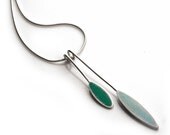 RESERVED-elliptic- sterling silver and enamel necklace