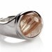 marble- sterling silver and rutilated quartz ring