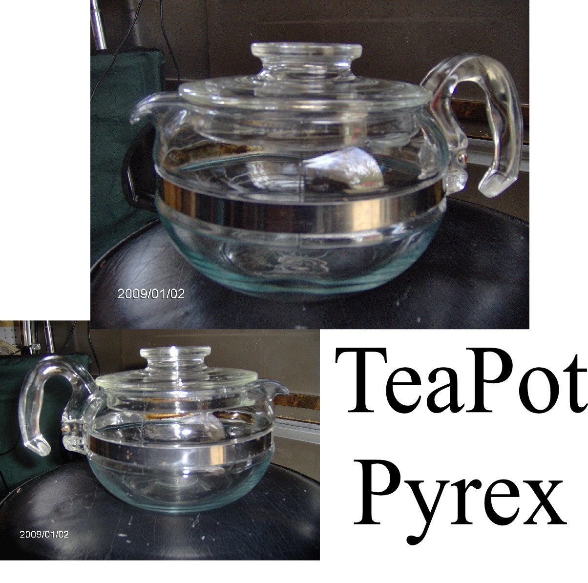 Vintage Pyrex Glass Tea Pot by TiquesNToys on Etsy