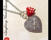Valentine Jewelry - Valentine Necklace - Valentines Day Jewelry - You Make My Heart Spin - Valentines Day Necklace - Love Heart Jewelry