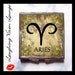 Aries Compact Mirror - Zodiac Astrology - Aries Primitive - Pill Box - Horoscope - March April Birthday Birth Sign - Pill Case