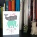 Tons of love- hand printed I Love you, birthday, anniversary, Valentine's Card